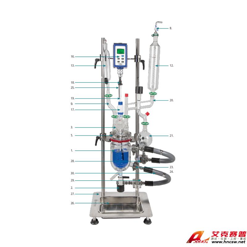 JULABO優(yōu)萊博 2000ml 桌上式玻璃夾套反應(yīng)釜，JRS-1500-05